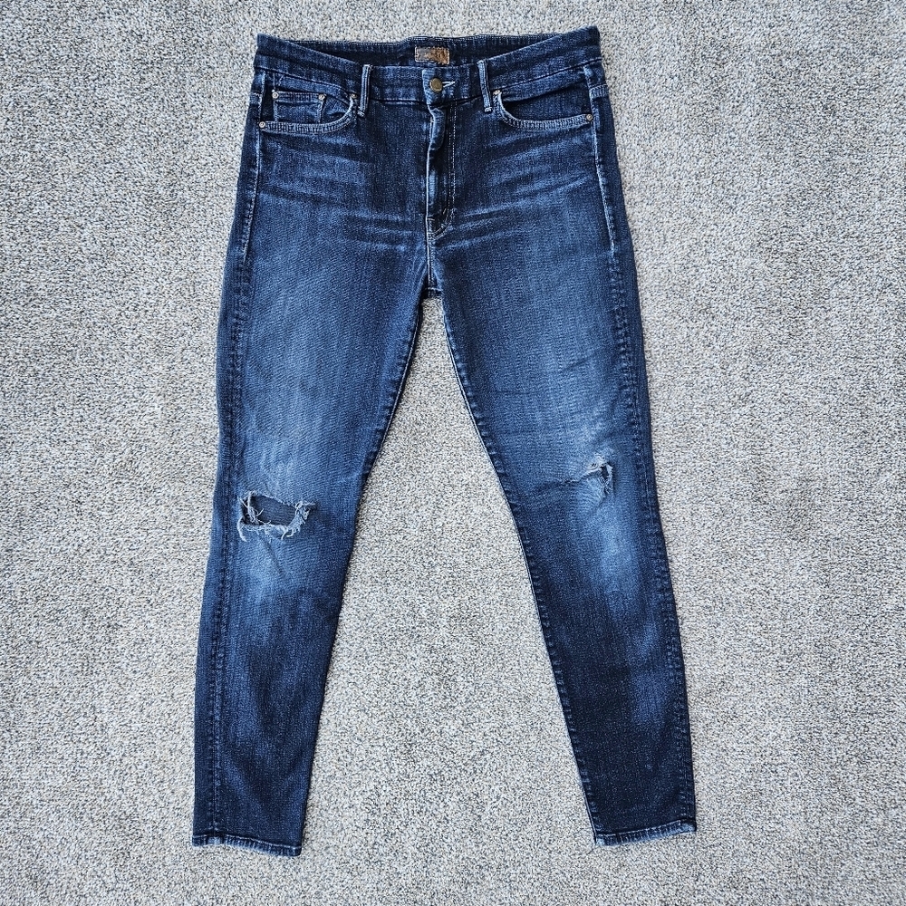 Mother High Waisted Looker Dark Wash Skinny Jeans Stretch Denim Womens Size 31